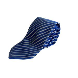 PRESIDENT DONALD J TRUMP Signature Collection Blue Tie Stripes Patriotic USA